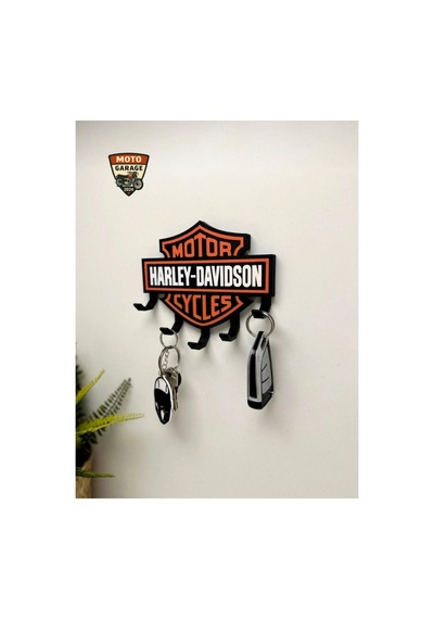 Harley Anahtar Askısı - 3d Tasarım Motosiklet Duvar Dekoru
