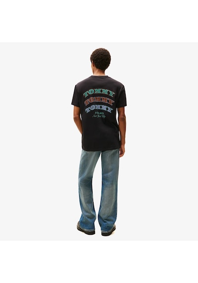Tommy Hilfiger Regular Dollar Stack Erkek Siyah T-shirt Dm0dm22318 Siyah