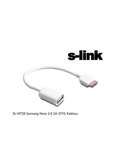 S-link Sl-nt20 Samsung Uyumlu Note 2.0 2a Otg Kablosu Şarj Aleti