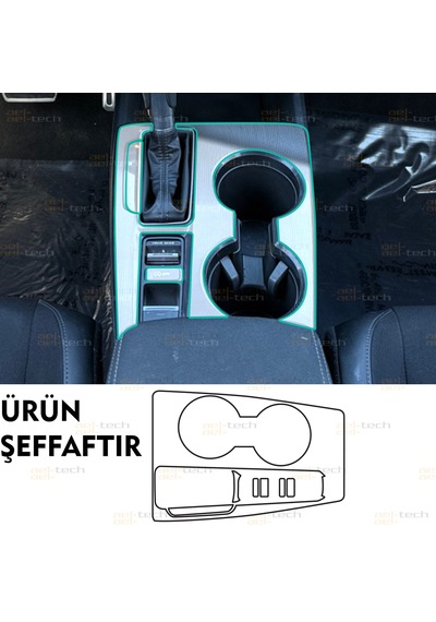 Honda Civic Uyumlu Vites Etrafı Orta Konsol Tpu Koruyucu 2022-2026