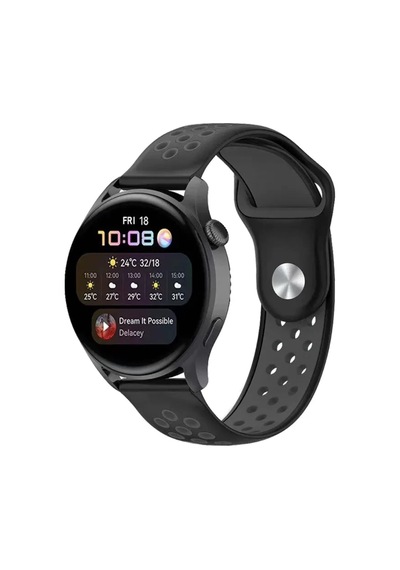 Newface Watch 20mm Spor Delikli Kordon - Siyah-füme Diğer