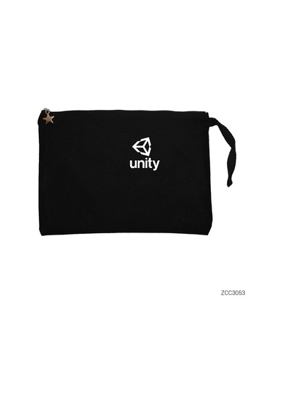 Zepplin Giyim Unity Logo Siyah Clutch Astarlı Cüzdan / El Çantası Siyah