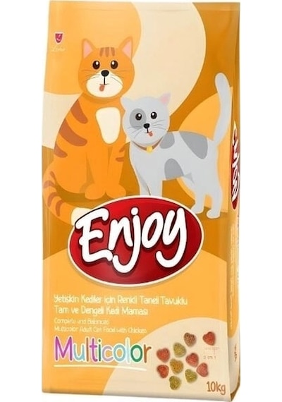 Enjoy Multi Color Tavuklu Yetişkin Kedi Maması 10 KG