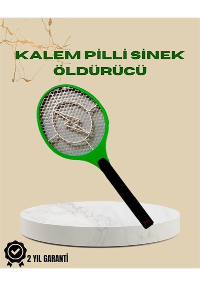 Yüksek Gerilimli Elektronik Sinek Öldürücü - Pil İle Çalışan, Güvenlik Izgaralı