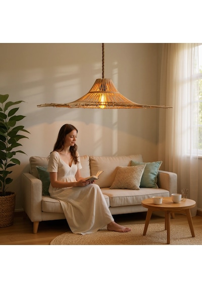 Gamp Rattan Çap 50 Saman Sarısı