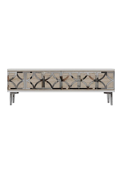 Tsa1237bts - Lemtv120 Tv Stand, Tv Sehpası Beyaz - Traverten - Sılver 120cm Tsa1237bts - Lemtv120 Tv Stand, Tv Sehpası Beyaz - Traverten - Sılver 120cm