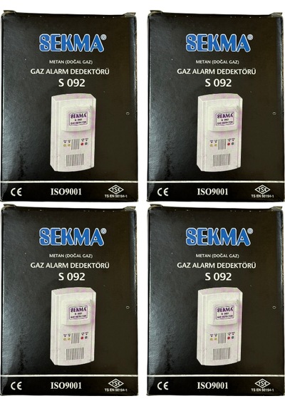 Sekma Doğal Gaz Metan Alarm Dedektörü S-092 4 Adet