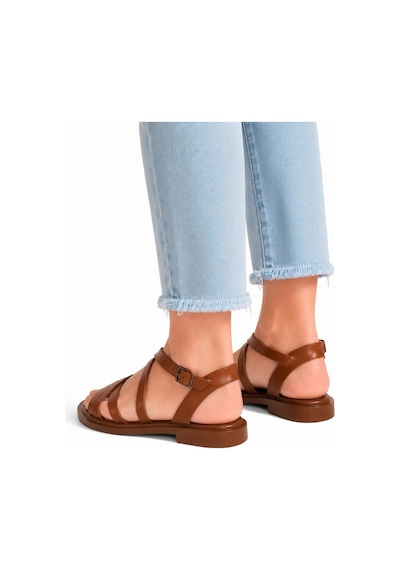 Dadwolf Rahat Taban Çok Bantlı Bilekten Tokalı Yazlık Gladyatör Model Düz Taban Sandalet Taba Dadwolf Rahat Taban Çok Bantlı Bilekten Tokalı Yazlık Gladyatör Model Düz Taban Sandalet Taba