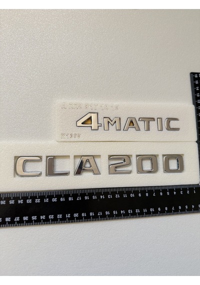 Benz Cla200 Ve 4matic Bagaj Yazısı Seti 2'li Krom Metal 3m 3d Yazı Logo