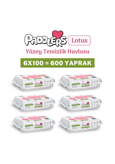 Easy Clean Lotus Çiçeği Kokulu Yüzey Temizlik Havlusu 600 Yaprak (6x100) – Yüksek Hijyen
