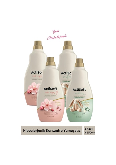 Hipoalerjenik Konsantre Çamaşır Yumuşatıcı Çiçek Rüyası Ve Sensitive 1500 Ml X 4 Adet 4'lü Set