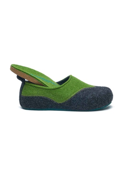 Comfortfusse Yewsh - Kadın Ortopedik Yün Keçe Ev Ayakkabısı Koyu Gri Yün