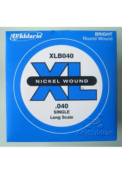 D'Addario Nickel Wound Single Long Scale .040 - XLB040 Bas Gitar