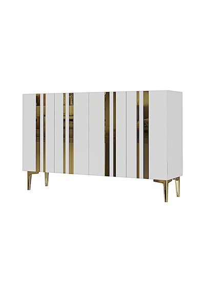 Ka1230bg Mia Konsol Ve Tv Sehpası Beyaz-gold 120cm