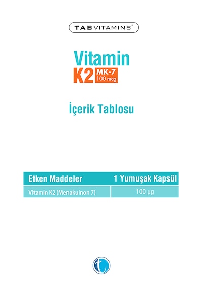 Tabvitamins Vitamin K2 60 Yumuşak Kapsül
