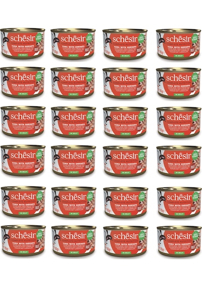 Schesir Ton Ve Karidesli Tam Ve Dengeli Jöleli Kedi Konservesi 85 Gr. X 24 Adet