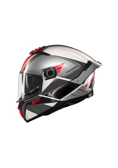 Mt Thunder 4 Sv Freeway A5 Parlak Gri Kapalı Kask Renkli
