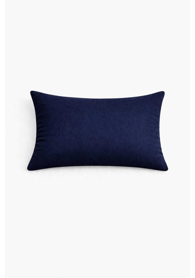 Kadife Dokulu Koyu Lacivert Kırlent Yastık Kılıfı 2 Adet 45 X 45 Cm