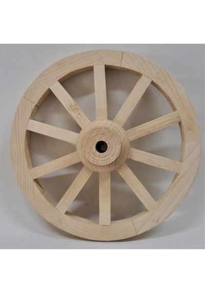 Otantik Ahşap At Arabası Tekeri 50 Cm. Duvar Dekoru Diğer