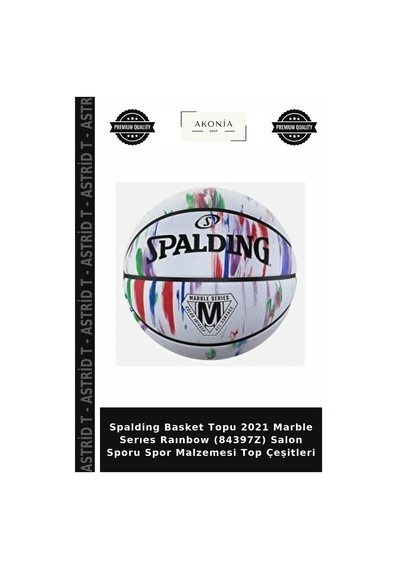 Spalding Basket Topu 2021 Marble Serıes Raınbow 84397z Salon Sporu Spor Malzemesi Top Çeşitleri