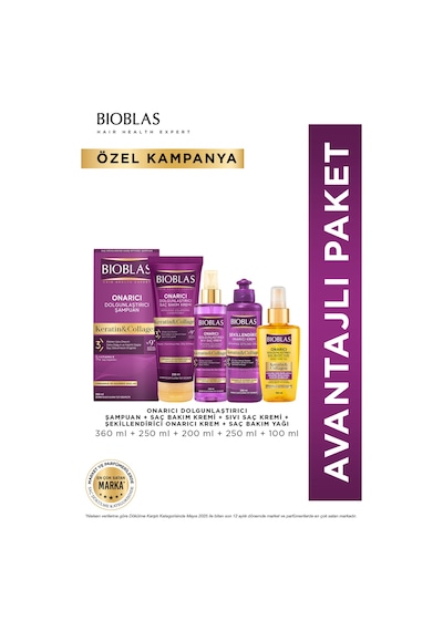 Keratin Kolajen Saç Bakım Yağı + Şampuan + Sıvı Saç Kremi + Saç Bakım Kremi + Şekillendirici
