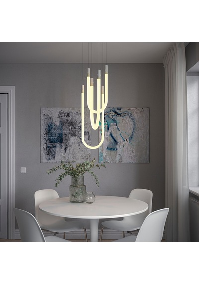 Ikea Varmblixt Serisi, Led Sarkıt Lamba, 46 Cm, Beyaz Bej