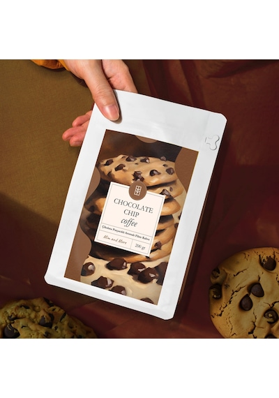 Mim And More Chocolate Chip Coffee Çikolata Parçacık Aromalı Kahve Çekirdek Kahve 200 G