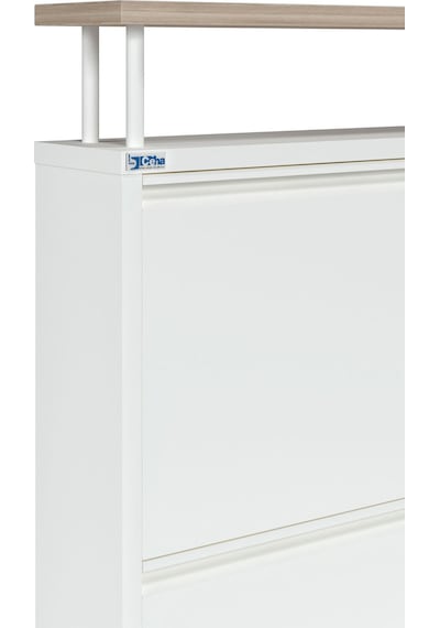 Ceha Tablalı 4'lü Metal Ayakkabılık - Beyaz K.AYK-2.4/T/P 9010