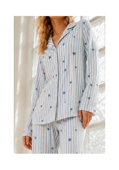 Fit Women Kadın Regular Bürümcük Mavi Pijama Takımı