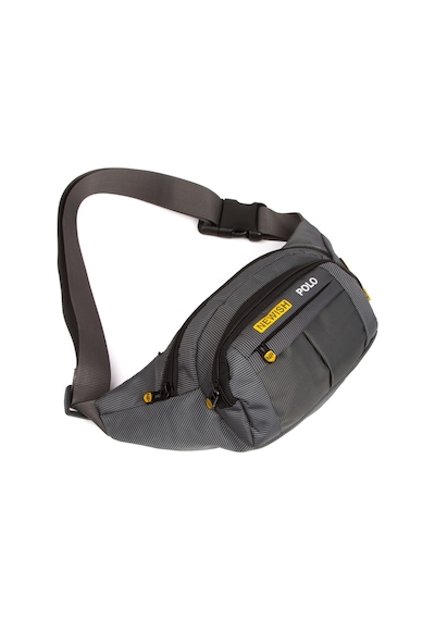 Newish Polo Erkek Kumaş Usb Kulaklık Çıkışlı Crossbody Çapraz Göğüs Omuz Ve Bel Çantası New201 - Gri
