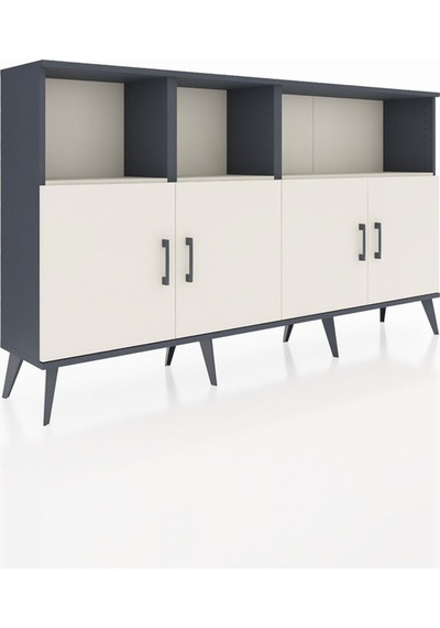 Arges Konsol 6 Raflı 4 Kapaklı 176x30x99 Antrasit-aytaşı Aytası - Antrasıt Arges Konsol 6 Raflı 4 Kapaklı 176x30x99 Antrasit-aytaşı Aytası - Antrasıt