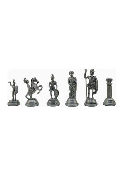 Gifthome Metal Satranç Takımı-seti orta Roma Figürlü Antik Taş v