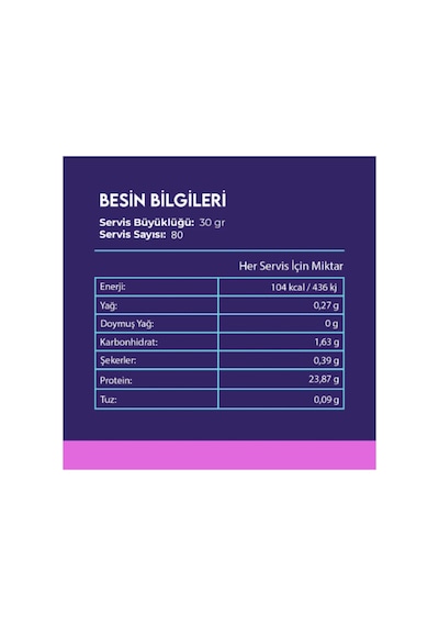 Egg White Protein Tozu Aromasız - 80 Servis - 2400 Gr