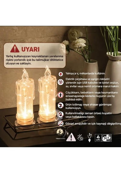 Led Alevsiz Mum Seti, 11 Cm Yükseklik, 4.7 Cm Çap, 2'li Pilli Sütun Tasarım, Ortam Aydınlatma Çok Renkli