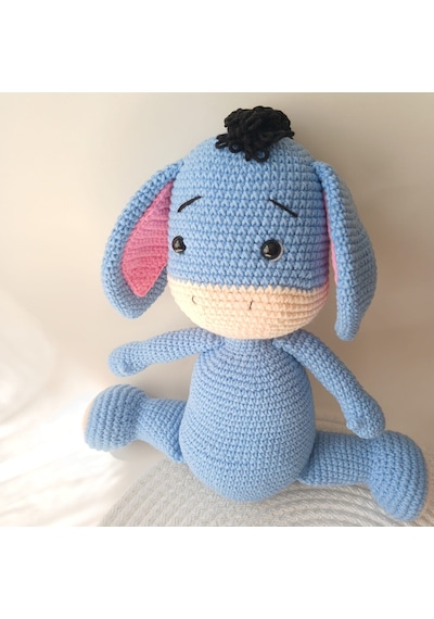 Amigurumi Eeyore Oyuncak Winnie The Pohh Serisi El Emeği Mavi Pembe