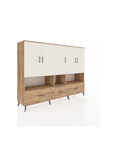 Hyperion Dolap 12 Raflı 3 Çekmeceli 5 Kapaklı 220x44x163 Çam-ayta Çam-aytaşı/çam Hyperion Dolap 12 Raflı 3 Çekmeceli 5 Kapaklı 220x44x163 Çam-ayta Çam-aytaşı/çam