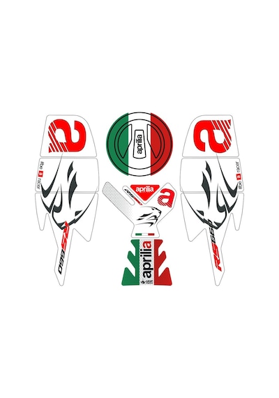 Aprilia Rs 660 2025 13 Parça Tank Pad Seti Gc61-1 Çok Renkli