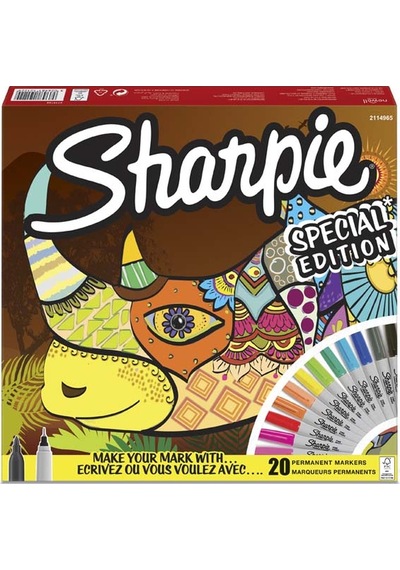 Zekicocuk Sharpie Fine Permanent Markör 20 Li Gergedan