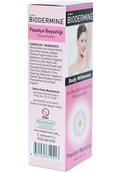 Biodermine Papatya Beyazlığı Vücut Kremi 75 ML