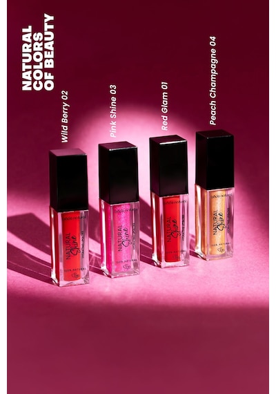 Bade Natural Nemlendirici Lipgloss Peach Champagne 04 Dudak Parlatıcısı %100 Doğal