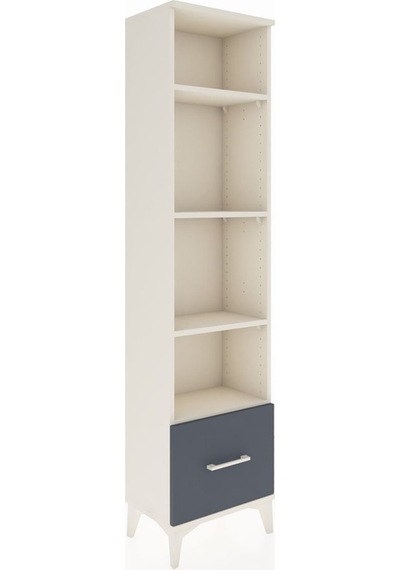Arges Dolap 4 Raflı Tek Çekmeceli 44x30x182 Aytaşı-antrasit Aytaşı