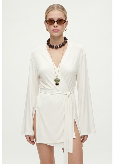 Ritnice Kadın Briana Ultra Soft Ekru Kimono
