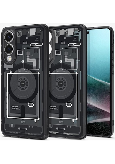 Galaxy Uyumlu S25 Edge Kılıf Ultra Hybrid Magfit Özellikli Zero One Black - Acs09415