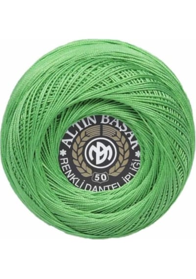 Abarta Altınbaşak Klasik Renkli Dantel Ipi -no:50 20 Gr 1 Adet- Açık Yeşil
