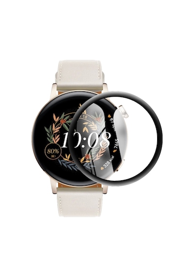 Forzacase Huawei Watch Gt 3 42mm İçin Çerçeveli Tam Kaplayan 3d Pet Ekran Koruyucu Film - Fc016