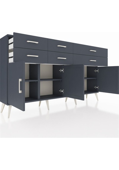 Arges Konsol 3 Raflı 6 Çekmeceli 4 Kapaklı 176x30x99 Antrasit-antrasit Antrasit - Antrasit Arges Konsol 3 Raflı 6 Çekmeceli 4 Kapaklı 176x30x99 Antrasit-antrasit Antrasit - Antrasit