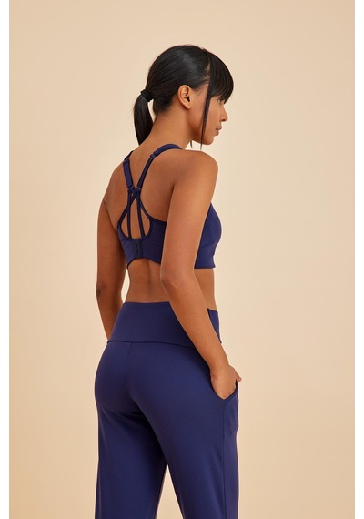 Sportive Lacivert Light Touch Bilekten Lastikli Yüksek Bel Jogger Kadın Eşofman Alt Lacivert