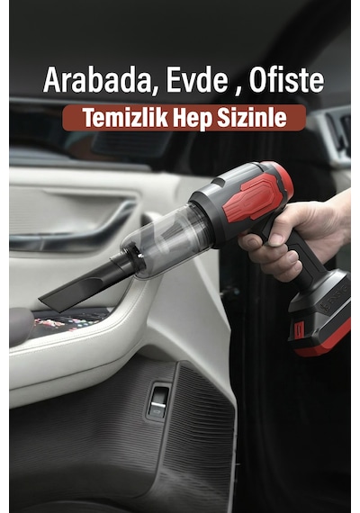 Araç Süpürgesi 20000pa Güçlü Emiş Kablosuz El Tipi Şarjlı Taşınabilir Mini Oto Ev Süpürgesi