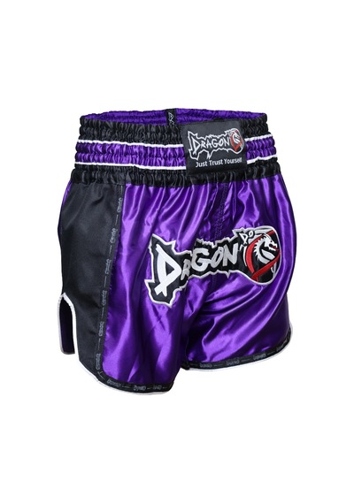 Dragondo Mt3075 Retro Neo Muaythai Şortu Mor Muay Thai Şort Mor