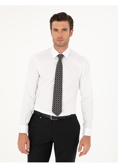 Cacharel Beyaz Slim Fit Pamuk Karışımlı Gömlek 15841036